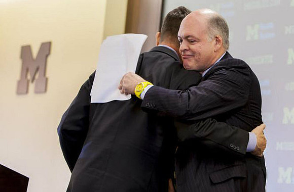 Jim Harbaugh and Jim Hackett