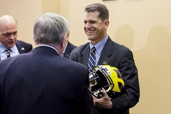 Jim Hackett, Gary Moeller, and Jim Harbaugh