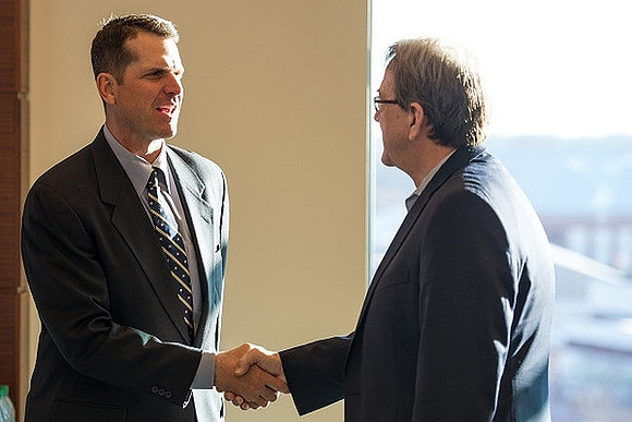 Jim Harbaugh and Lloyd Carr