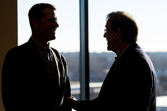 Jim Harbaugh and Lloyd Carr