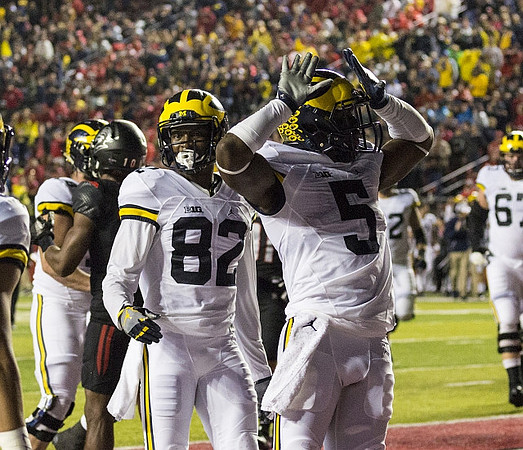 Amara Darboh (82) and Jabrill Peppers (5)