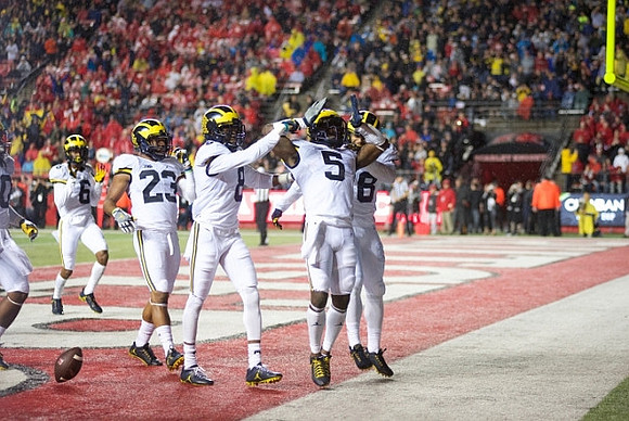 Keith Washington (6), Tyree Kinnel (23), Channing Stribling (8), Jabrill Peppers (5), and Keith Washington (6)