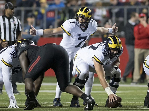 Michael Onwenu (50), Shane Morris (7), and Patrick Kugler (57)