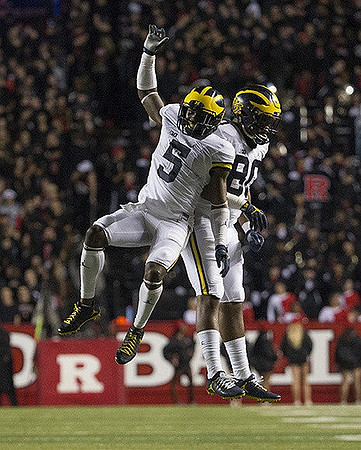 Jabrill Peppers (5) and Khalid Hill (80)