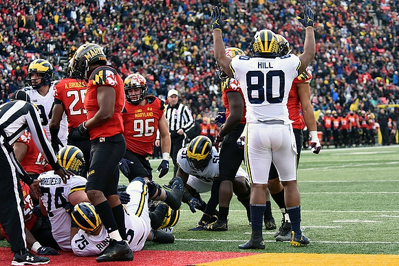 Ben Bredeson (74), Jon Runyan Jr. (75), Cesar Ruiz (51), and Khalid Hill (80)