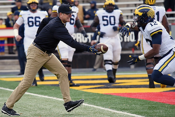 Jim Harbaugh and Chris Evans (12)