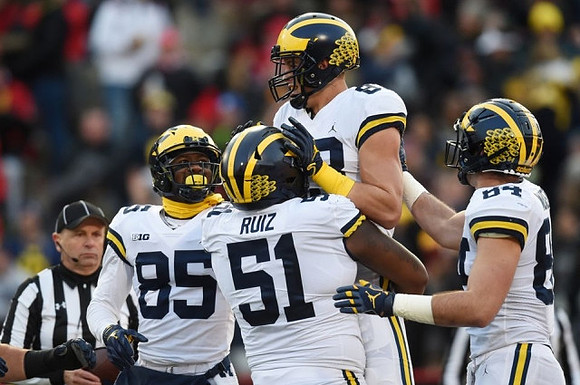 Maurice Ways (85), Cesar Ruiz (51), Zach Gentry (83), and Sean McKeon (84)