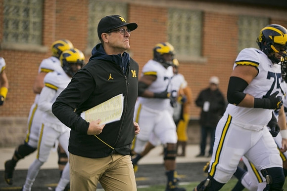 Jim Harbaugh and Jon Runyan Jr. (75)