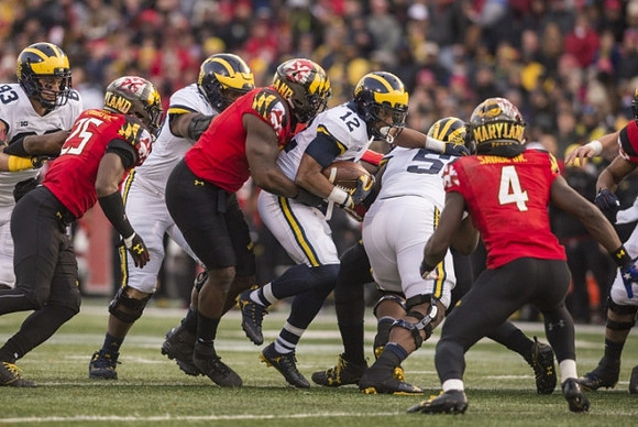 Zach Gentry (83), Chris Evans (12), and Cesar Ruiz (51)