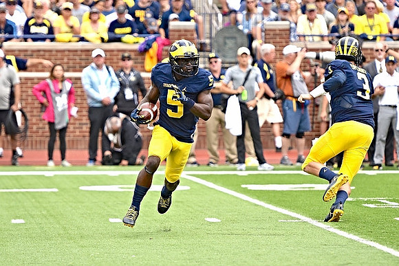 Jabrill Peppers (5) and Wilton Speight (3)