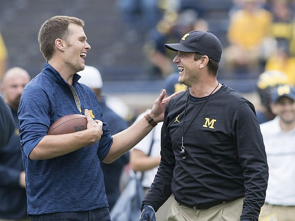 Tom Brady and Jim Harbaugh