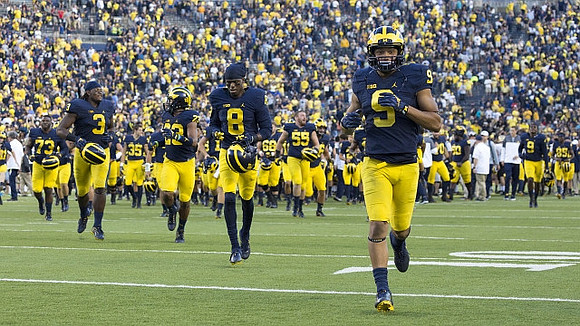 Maurice Hurst (73), Rashan Gary (3), Tyree Kinnel (23), Channing Stribling (8), and Mike McCray (9)
