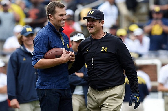 Tom Brady and Jim Harbaugh