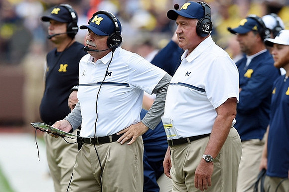 Jim Harbaugh, Don Brown, and Greg Mattison
