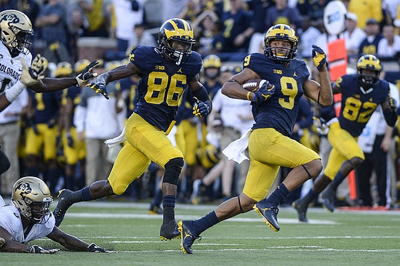 Jehu Chesson (86), Grant Perry (9), and Amara Darboh (82)