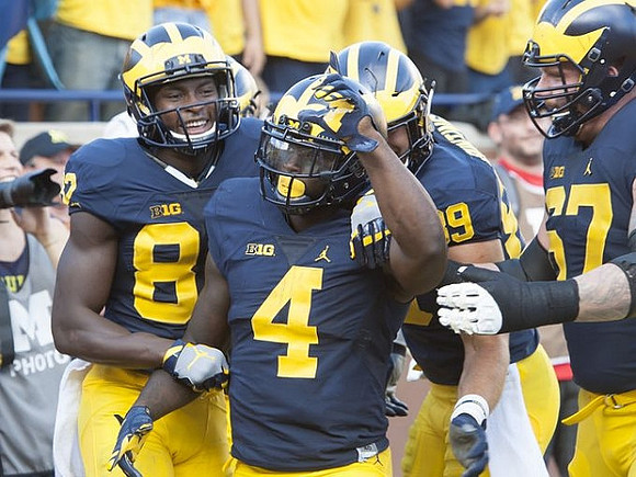 Amara Darboh (82), De'Veon Smith (4), Ian Bunting (89), and Kyle Kalis (67)