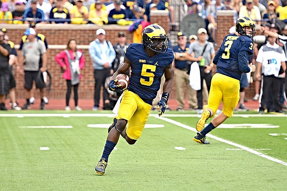 Jabrill Peppers (5) and Wilton Speight (3)