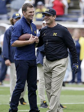 Tom Brady and Jim Harbaugh