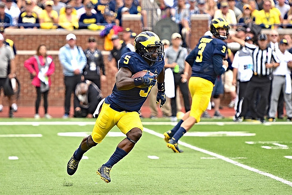 Jabrill Peppers (5) and Wilton Speight (3)