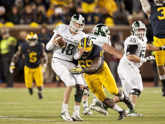 Jabrill Peppers (5), Willie Henry (69), and Desmond Morgan (3)