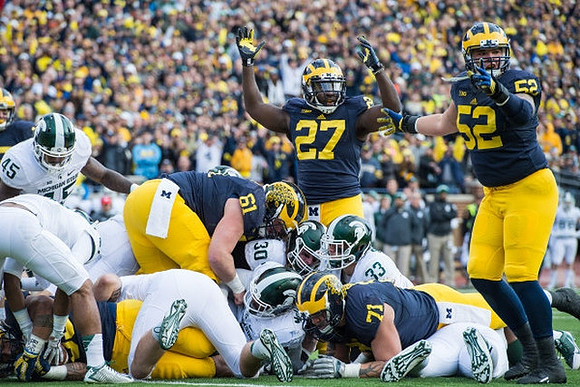 Graham Glasgow (61), Derrick Green (27), Ben Braden (71), and Mason Cole (52)