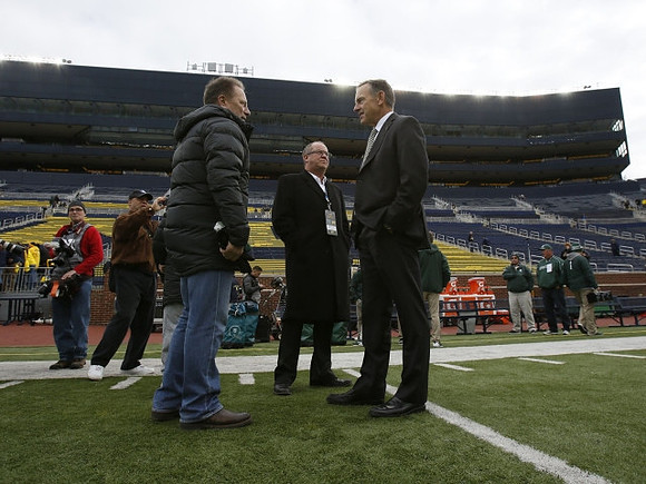 Michigan State Basketball Coach Tom Izzo and Michigan State Head Coach Mark Dantonio