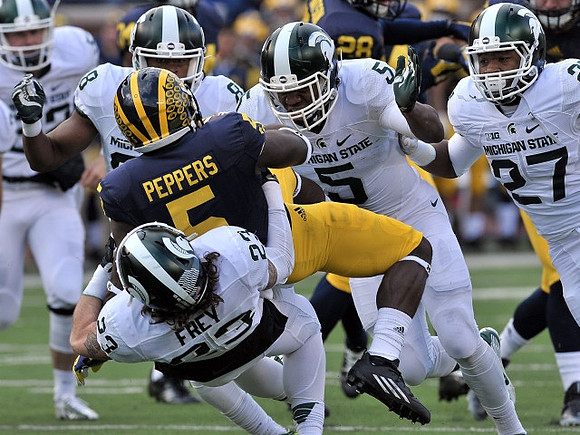 Jabrill Peppers (5) and Brandon Watson (28)