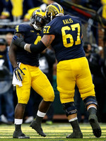 De'Veon Smith (4) and Kyle Kalis (67)