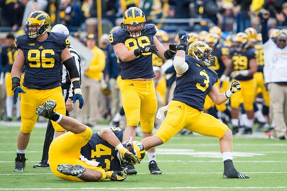 Ryan Glasgow (96), Chris Wormley (43), Matthew Godin (99), and Desmond Morgan (3)