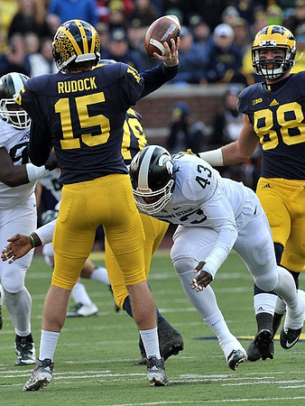 Jake Rudock (15) and Jake Butt (88)