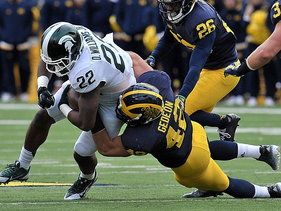 Ben Gedeon (42), Jourdan Lewis (26), and Desmond Morgan (3)