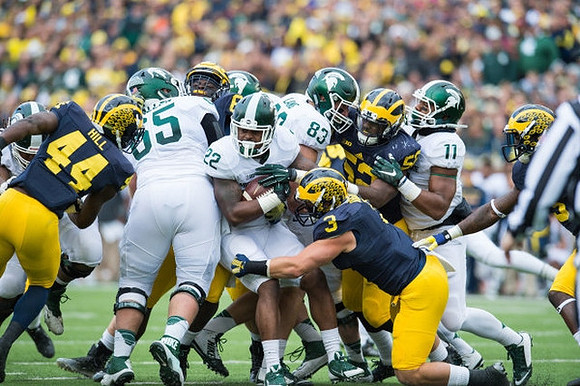 Delano Hill (44), Desmond Morgan (3), and Royce Jenkins-Stone (52)