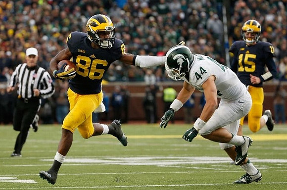 Jehu Chesson (86) and Jake Rudock (15)