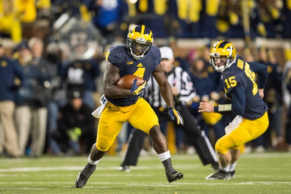 De'Veon Smith (4) and Jake Rudock (15)