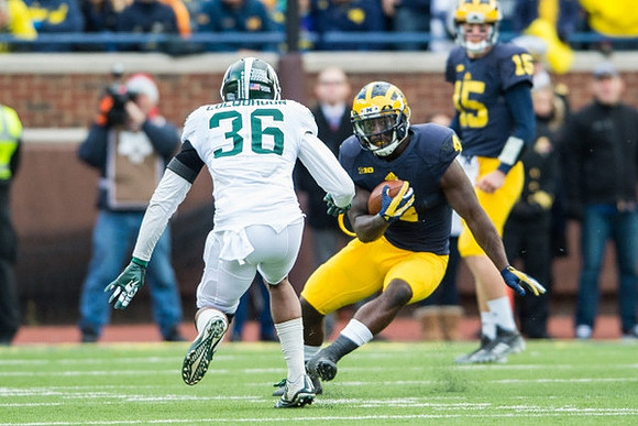 De'Veon Smith (4) and Jake Rudock (15)