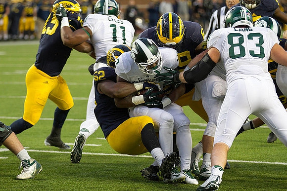 James Ross (15), Royce Jenkins-Stone (52), and Willie Henry (69)