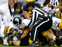 Henry Poggi (19) and Mason Cole (52)