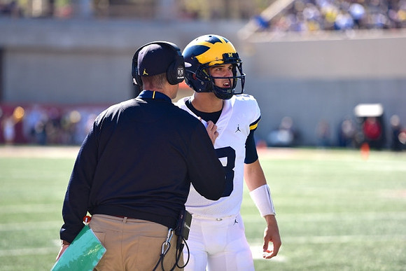 Jim Harbaugh and John O'Korn (8)