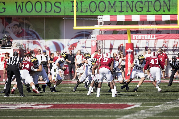 Patrick Kugler (57), John O'Korn (8), Ben Bredeson (74), Mason Cole (52), and Ian Bunting (89)