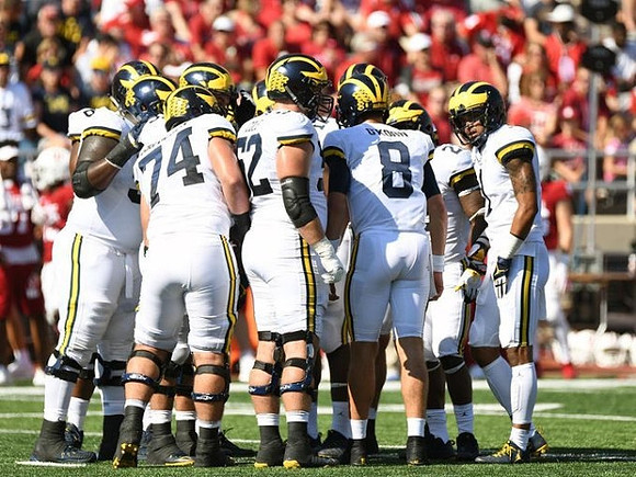 Ben Bredeson (74), Mason Cole (52), John O'Korn (8), and Kekoa Crawford (1)