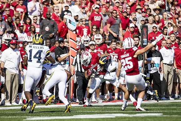 Josh Metellus (14) and Khaleke Hudson (7)
