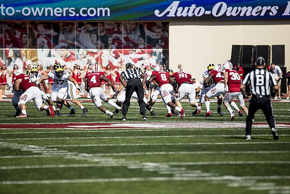 Michael Onwenu (50), Ty Isaac (32), Patrick Kugler (57), and Zach Gentry (83)