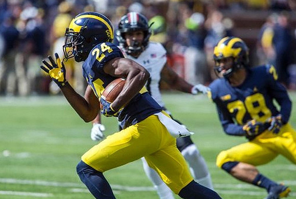 Lavert Hill (24) and Brandon Watson (28)