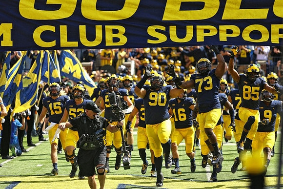 Chase Winovich (15), Bryan Mone (90), Maurice Hurst (73), and Maurice Ways (85)