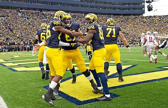 Kyle Kalis (67), Jehu Chesson (86), Graham Glasgow (61), Amara Darboh (82), and Ben Braden (71)