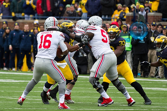 James Ross (15) and Taco Charlton (33)