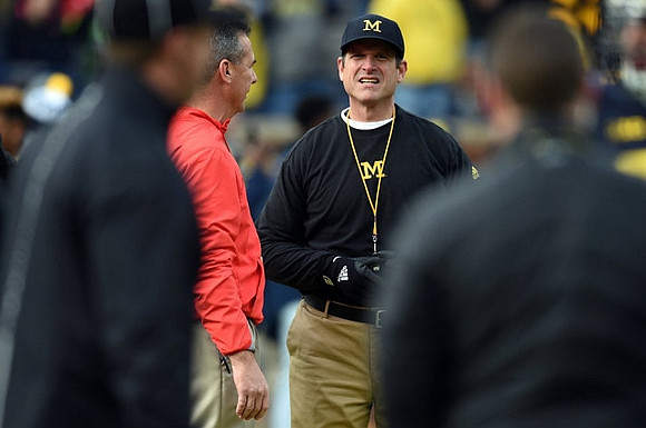 Ohio State Head Coach Urban Meyer and Jim Harbaugh