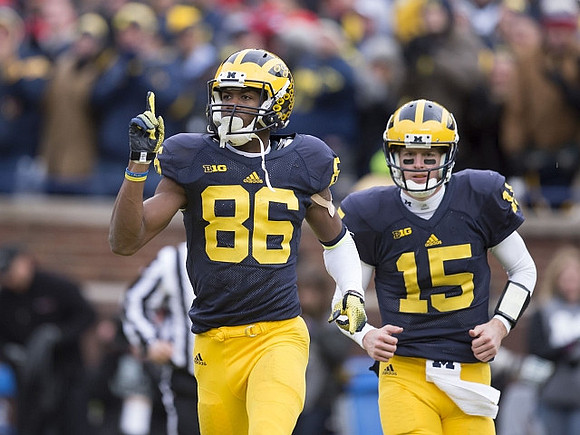 Jehu Chesson (86) and Jake Rudock (15)