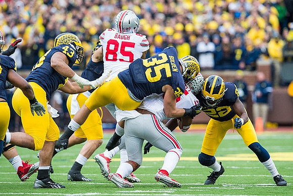 Chris Wormley (43), Joe Bolden (35), and Jarrod Wilson (22)