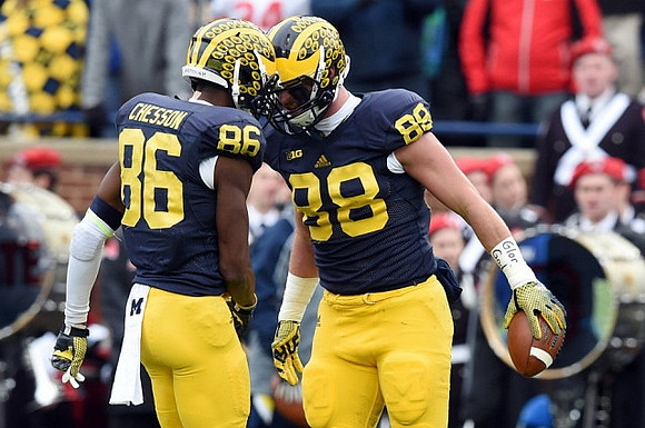 Jehu Chesson (86) and Jake Butt (88)